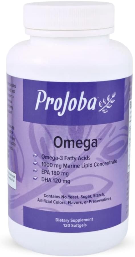 Youngevity Projoba OmegaTM - 1000 mg Omega-3 - High Potency - 180 EPA & 120 DHA edistää aivojen ja sydämen terveyttä -120 Softgels (paketti 1)
