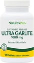 NaturesPlus Ultra Garlite 1000 mg - 90 tablettia - Pienennetty valkosipuli - Ravitsemuksellinen tuki vapaalle radikaalille puolustukselle ja immuuniterveydelle - Pysyvä julkaisu - 90 tarjoilua
