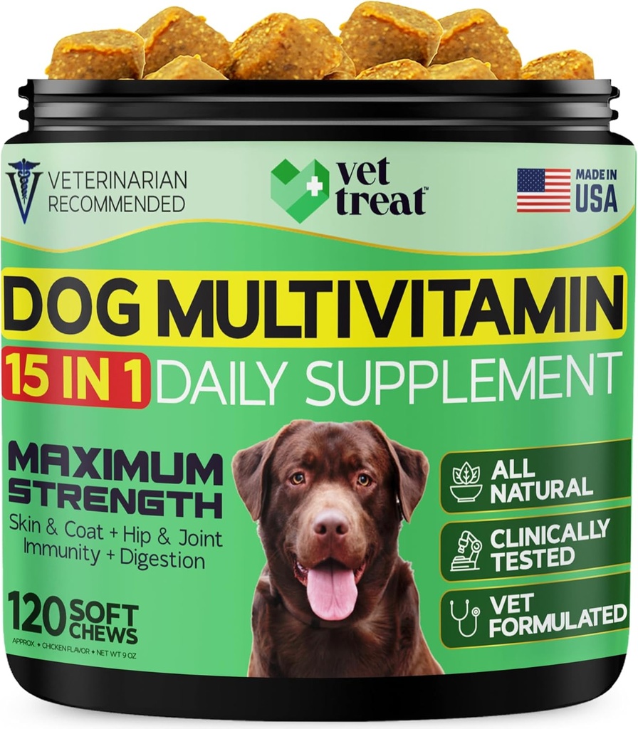 Koiran Multivitamiini purut Glukosamiini & Salmon Oil Made USA 
