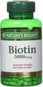 Nature's Bounty Biotin 5000 mikrog, 60 nopeasti liuotettavaa tablettia (pakkaus 2)