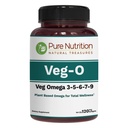 Ren näring Vegan Omega 3-5-6-7-9 | 120 Softgels | 600mg per portion av 2 Softgels | Multi Omega Supplement för total hälsa | Non GMO | Gluten Free