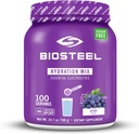 BioSteel Zero Sugar Hydration Mix, Maukas nesteytys 5 Essential Elektrolyyttejä, Rypälemaku, 100 tarjoilua per Tub