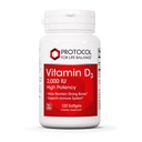 Protocol D3-vitamiini 2 000 IU - Immuunituki, terveet luut ja hampaat - 120 Softgels