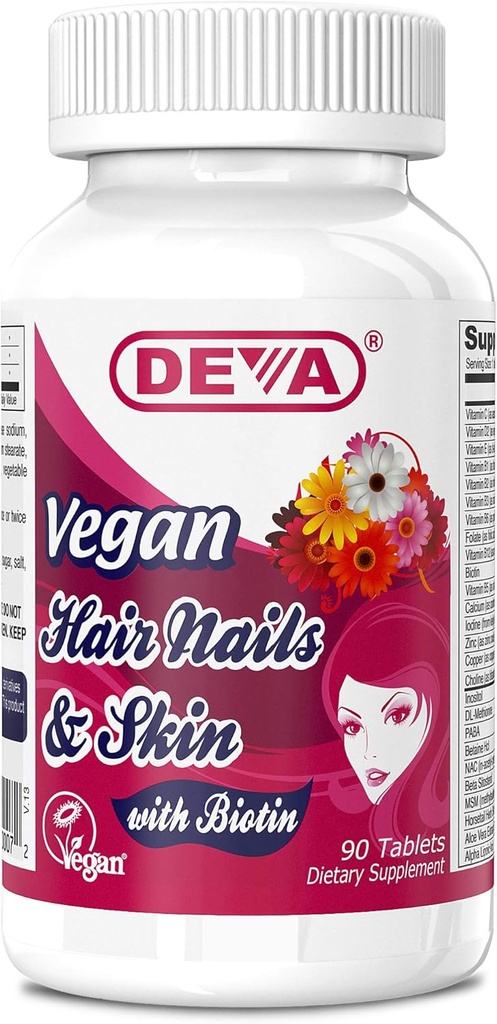 Deva - Vegan hiukset, kynnet & iho 90 Tabs