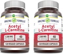Amazing Formula Asetyl L-Carnitine 1500 Mg per Tarjoilu kasviskapselit täydennysosat Ei-GMO ... Gluteeniton...