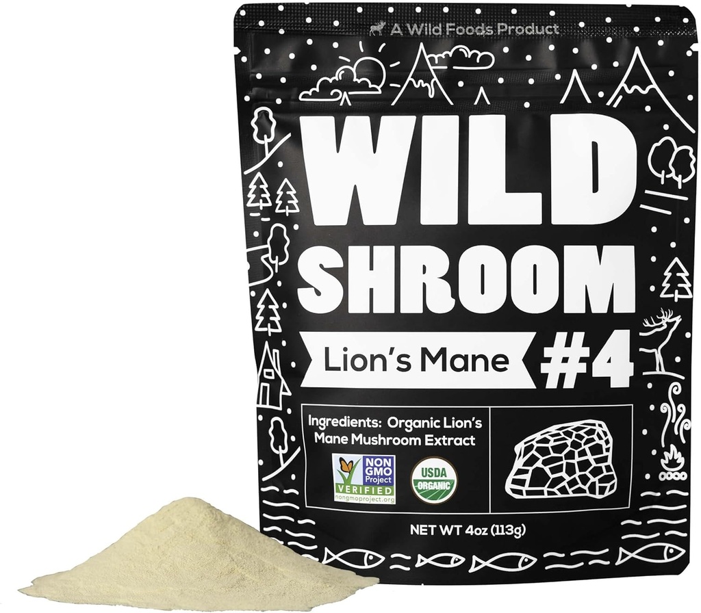 Wild Foods Lions Mane Powder Sienet uute 10:1 