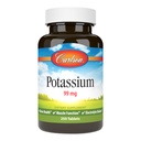 Carlson - Kalium, 99 mg, edistää hermojen terveyttä ja lihasten toimintaa, 250 tablettia