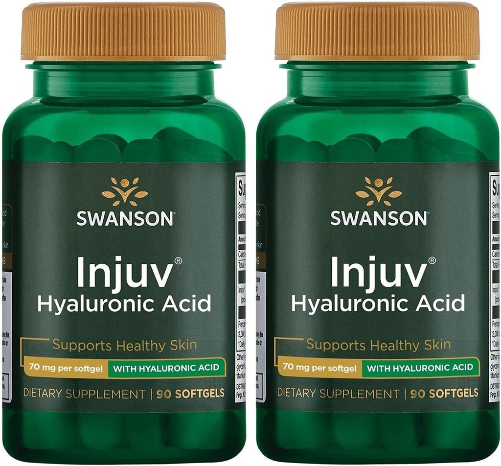 Swanson Injuv - Stöder naturlig hud fukthållning - (90 Softgels, 140 mg vardera) 2 Pack
