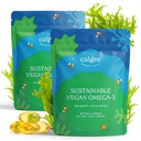 Calgee Vegan Omega 3-450mg DHA & EPA rasvahapot - kestävä Algae Oil - Plant-Based Fish Oil Alternative - Carragenan-free Softgels (120 Ct)