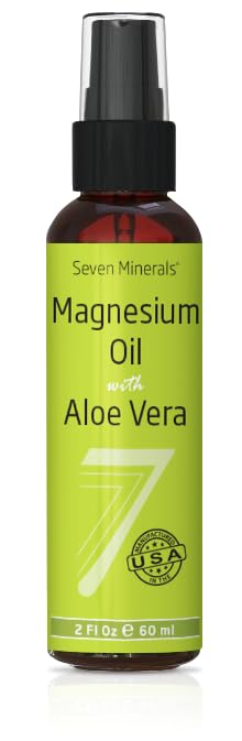 Seven Minerals Pure Magnesium Oil Spray - Lääketiede (USP) Grade, Korkein vahvuus - Miinoitettu Yhdysvalloissa