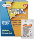 Vitamin D3 Strips 100 Pack| 2000 IE Oral Dissolvable D3 Vitamin Strips | Peppermint smak smälter på tungan i 30 sekunder | Boost Immunity & Enhance Mental Focus med vitamin D3 2000