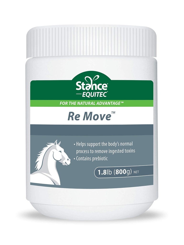 Stance Equitec Re Move - Hästtillskott som stöder kroppens normala process för att ta bort ingesterade gifter, innehåller probiotika - 1,5 lb