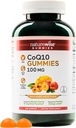 NatureWise CoQ10 Gummies 100mg - Peach Mango Flavor - Supplement for Heart Health & Antioxidantti Activity - Pectin-Baseed, Vegaani, soija ja gluteeniton, ei-GMO - 180 Count [30]