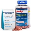 TIME-CAP LABS, INC. Tidiga Ibuprofen 200mg 1000 tabletter - Smärta lättnad tabletter och feberreducer - för huvudvärk lättnad, menstruationssmärta, tandvärk, muskel, artrit smärta och kroppsvärk