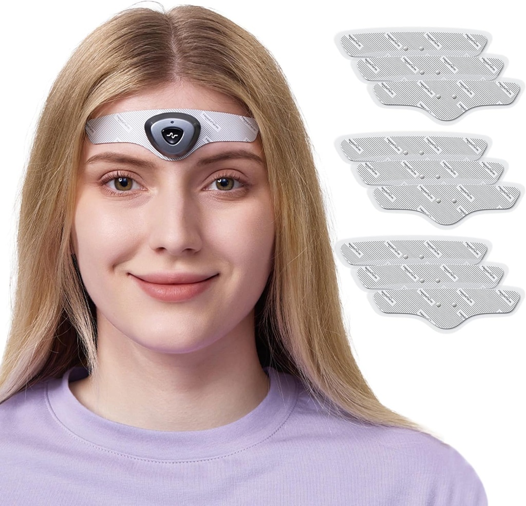 HeadaTerm-2 Migraine Relief -laite e-TNS-teknologia Ladattava päälakihoito migreeniin ja päänsärkyyn, lääkevapaa, kliinisesti todistettu, nopea toiminta, ei haittavaikutuksia (1* HeadaTerm 2 +9*Elektrodeja)