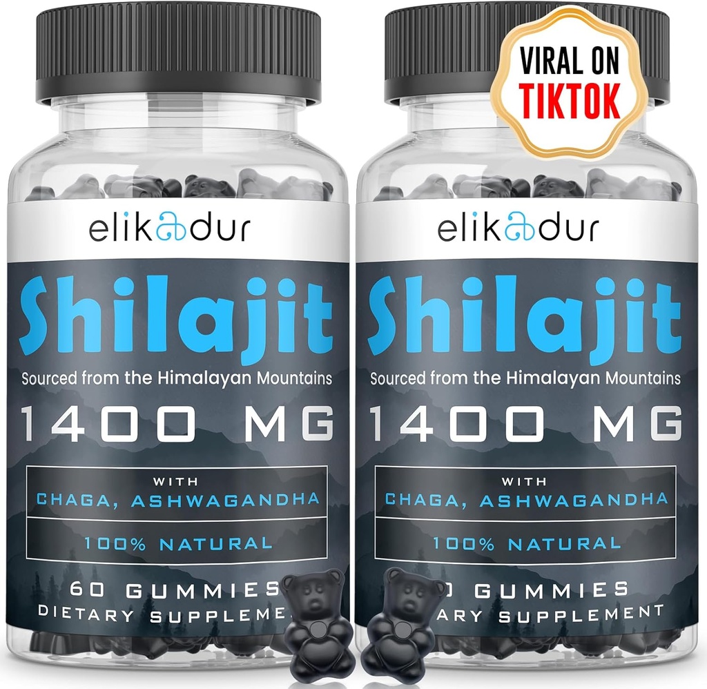 84,000 MG Organic Shilajit Gummies 85+ Trace Minerals, Fulvic Acid, Shilajit miesten & naisten, energia & Immuuni tuki, korkea teho Gold Grade, sokeriton, Vegan, 100% Natural 120 Gummies
