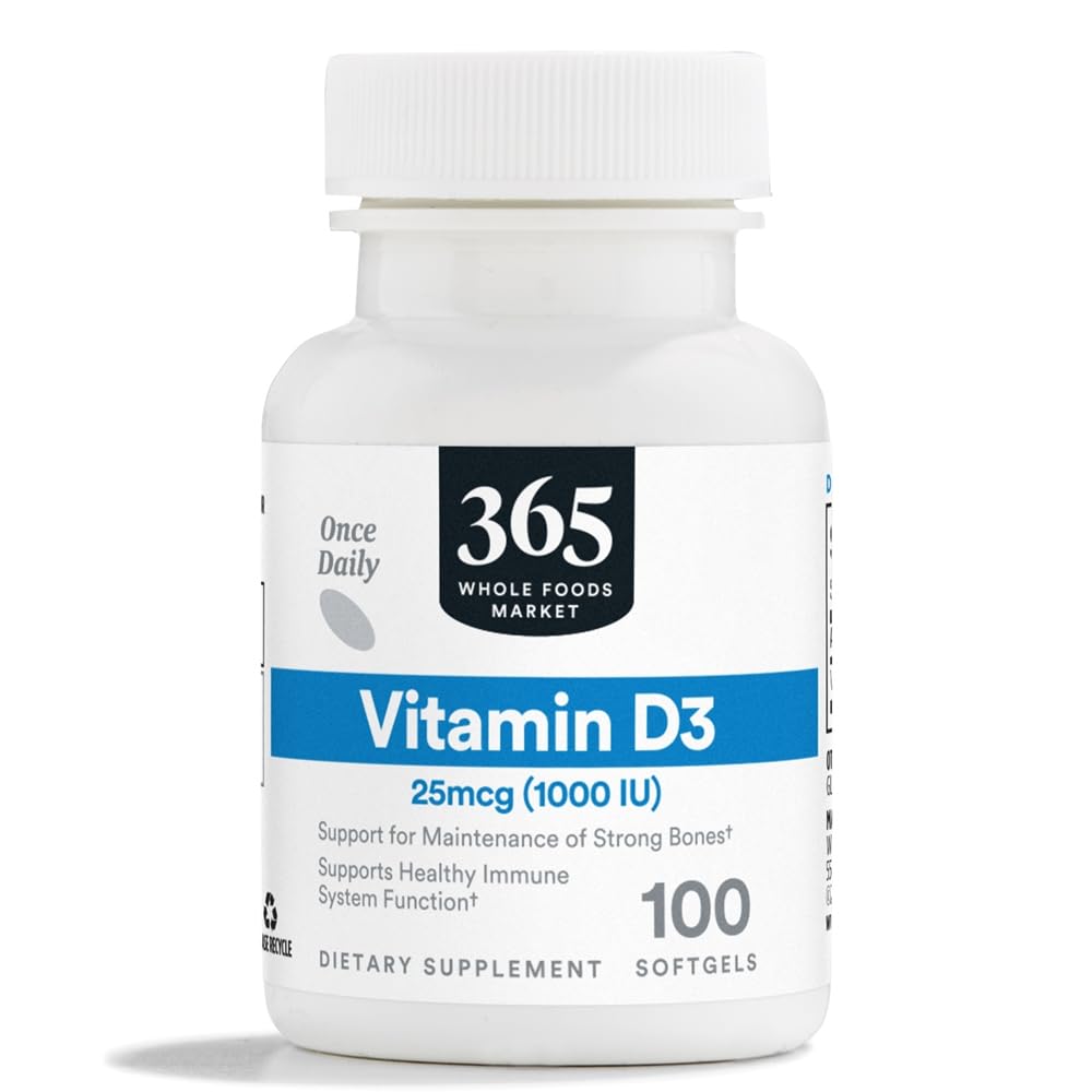 365 Whole Foods Market, D3-vitamiini, 1000 IU, 100 CT
