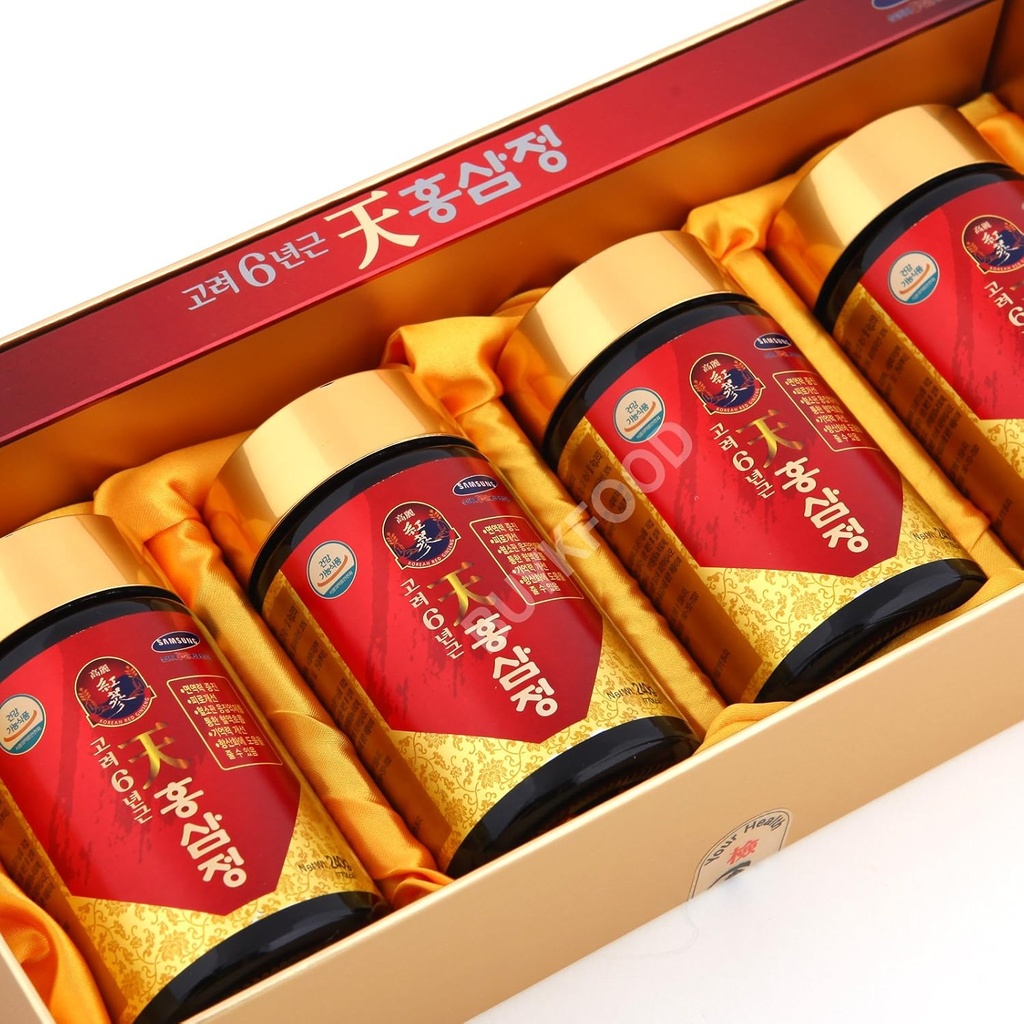 Korean 6 vuotta juuripunainen ginseng kultauute, 240g(8,5oz) X 4ea, saponiini, Panax