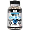 Kaya Naturals Probiotic 40 miljarder CFU - Probiotika för kvinnor, Probiotika för män och vuxna, Natural - Gut Health & Immune Support Supplement - Främjar Digestive Health - 30 Count