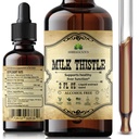 HERBALICIOUS Milk Thistle Extract - Kaikki luonnolliset puhdistus- ja detox täydentää maksan tukea, immuunijärjestelmän Boost ja ihon terveys - Silymarin Nutritional Supplement - 2 fl Oz