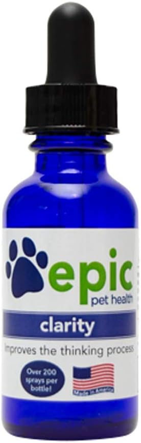 Clarity - Allt naturligt flytande tillskott för gamla eller sjuka husdjur som förbättrar kognition - lätt att använda - fuska över ansiktet och sätta i mat och vatten (Dropper, 2 Ounce)