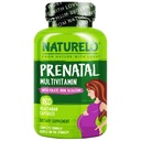 NATURELO Prenatal Multivitamin med Gentle Chelated Iron, Methyl Folate, Plant Calcium & Choline - Vegan, Vegetarian - Non-GMO - Gluten Free - 180 kapslar - 2 månaders leverans