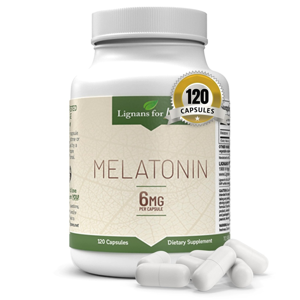 Lignans for Life Melatoniini koirille ja ihmisille, 6mg - 120 kapselia - kapselit - Lemmikkieläimet - Vitamiinit yleistä terveyttä