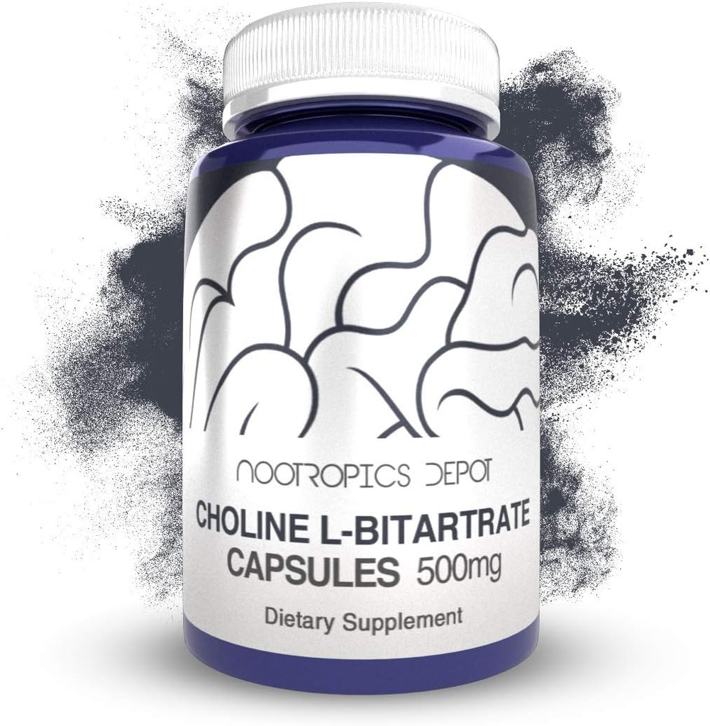 Koliini L-Bitartraattikapselit 500 mg (180 Count) ...