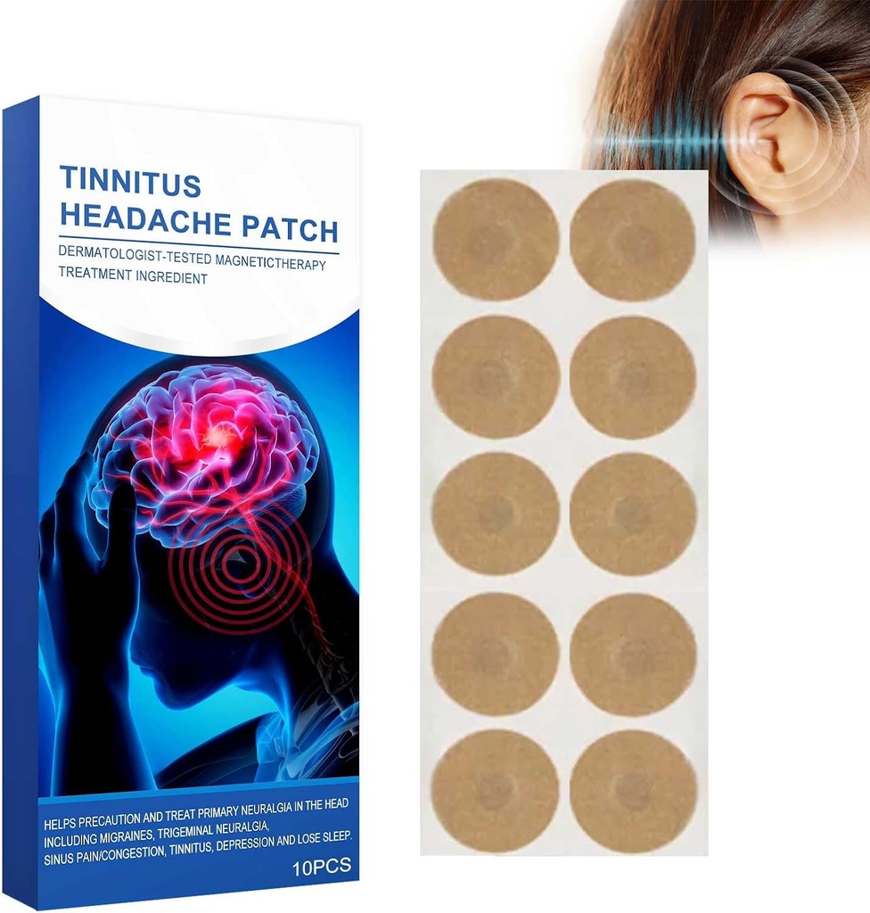 Tinnitus Patches, 10 PCs Ear Patches för Tinnitus, Ear Pain Patch, Hearing Weaken, Itchy Ears/Non-Woven Fabric Patch (10PCS)