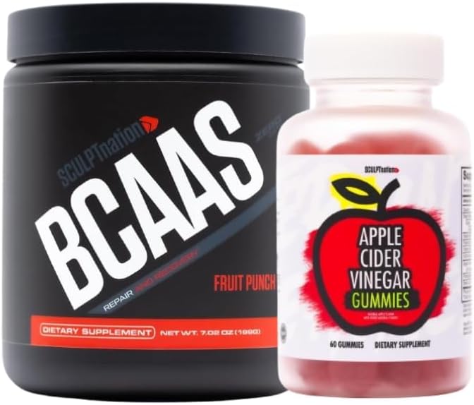Veistos Nation by V Shred BCAA Powder and Apple Sider Vinegar Bundle