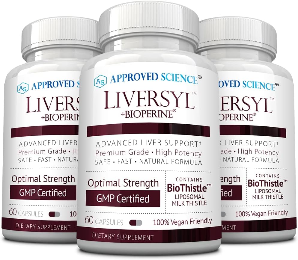 Hyväksytty Science Liversyl - Support Optimal Liver Function - Cleanse and Detox - Nopea ja tehokas - Milk Thistle, Artisokkauute, ja Bioperine - Vegan - 180 Count - 3 kuukauden toimitus - Valmistettu USA