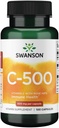 Swanson C-vitamiinia Rose HIPS Immuunijärjestelmä Tuki ihon kardiovaskulaarinen terveys Antioksidantti täydentää 500 mg 100 kapselia