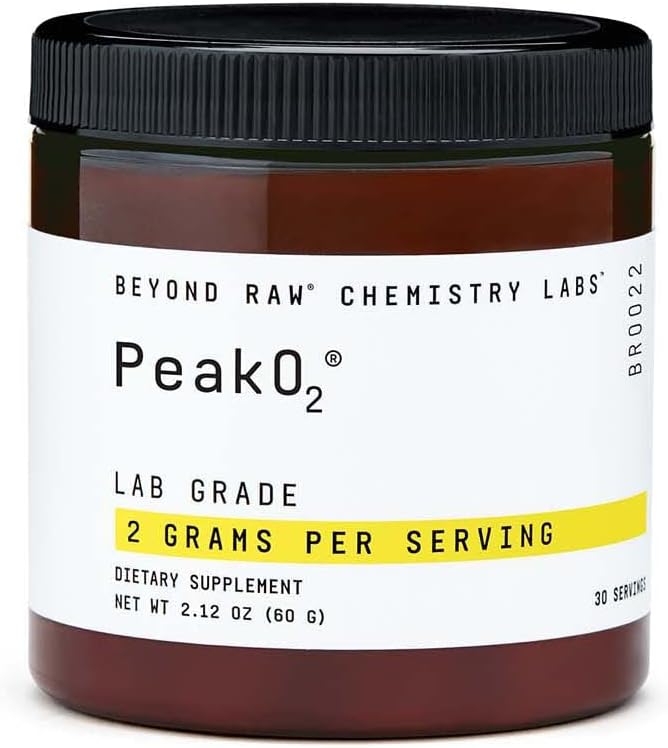 BEYOND RAW Chemistry Labs Peak 02 Powder, Tarjoaa Endurance aikana treenit, 30 Tarjoilut