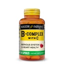 MASON NATURAL B-Complex med vitamin C - Nervous System & Heart Health Support - 100 kapslar