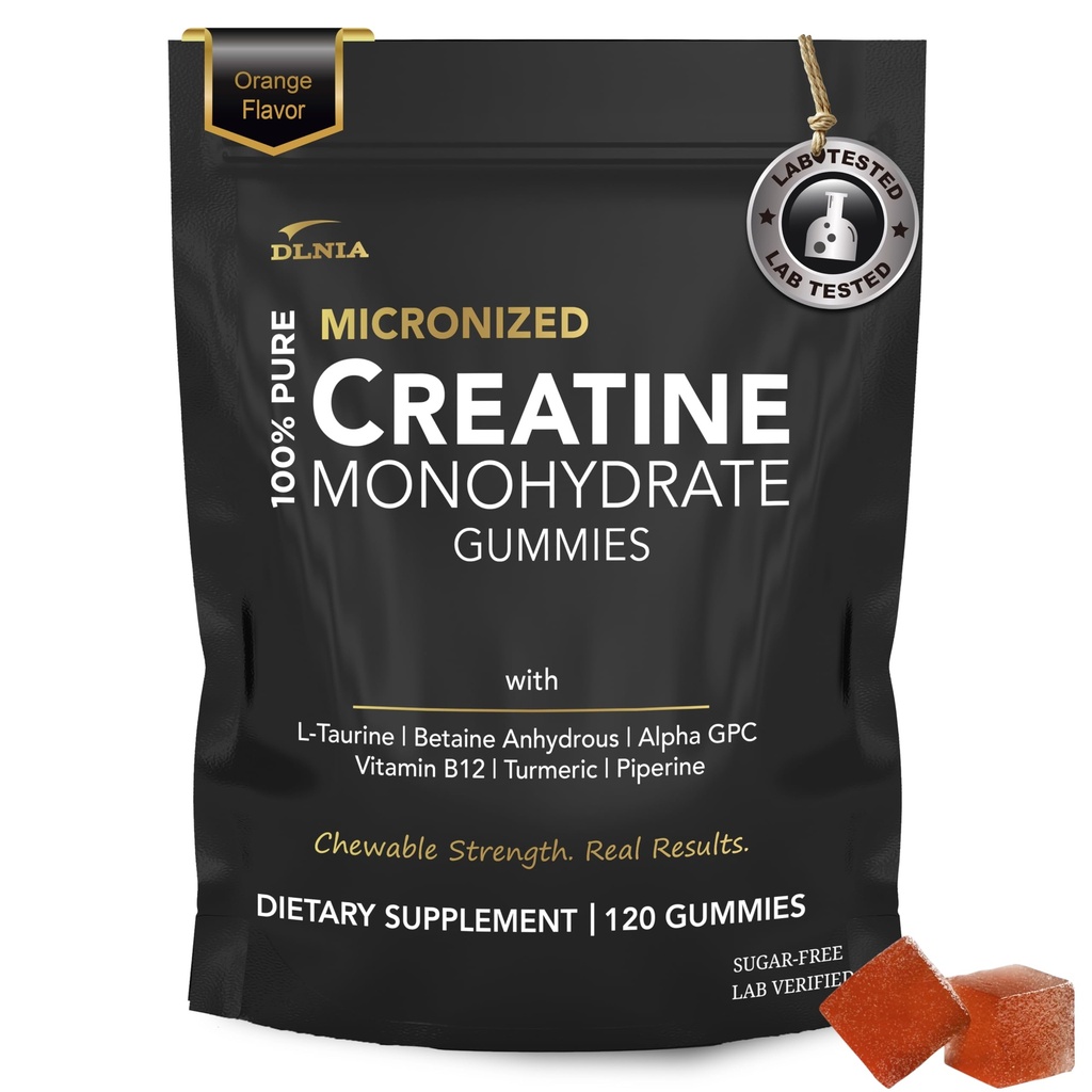 Kreatiini Monohydraatti Gummies miesten ja naisten - Sokeriton & Vegan Advanced Formula W/L-Tauriinia + B12 - B12 - lihasten vahvuus, lihakset rakentaja, Recovery, Energy Boost, Pre-Workout täydentää