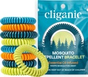 Cliganic 25 Pack Mosquito Repellent armband för vuxna och barn - Naturliga DEET-fria band, individuellt inslagna