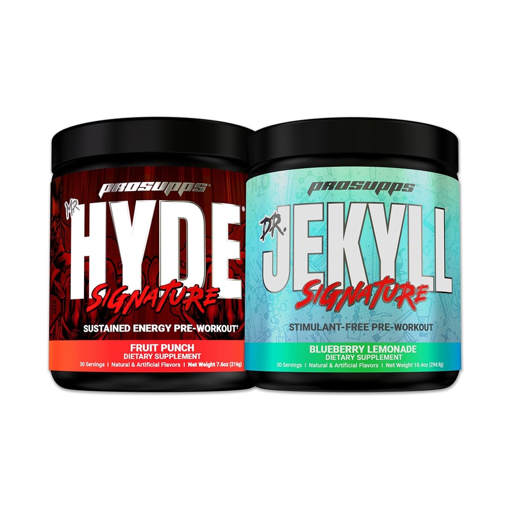 PROSUPPS Mr. Hyde Signature Fruit Punch ja Dr. Jekyll Allekirjoitus Mustikka Lemonade Bundle