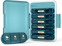 Viikoittainen pilleri Organizer 3X a Day, 7 päivän pillerilaatikko 3 Times, Portable for Travel pilleri tapauksessa pillereitä / Vitamin / Fish Oil / Lääkkeet / Lisäravinteet (3x7 Sininen)