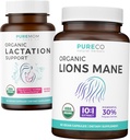 Imetys Tuki & Lions Mane (1-kuukautinen toimitus) Äidit Mieli Bundle of Organic Imetys Support - Tuki hoitoäideille (60 kapselia) & Organic Lions Mane Mushroom 10:1 Extract (60 capules)