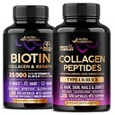 NUTRAHARMONY Biotiini, Keratin & Collagen- kapselit