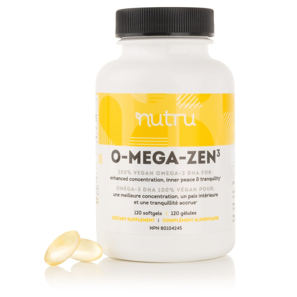 O-Mega-Zen3 Vegan Omega 3 DHA täydennysosa - 400 mg DHA Essential Facities - Carragenan Free - Premium Algal Based Fish Oil Alternative Supplement - 120 Softgels
