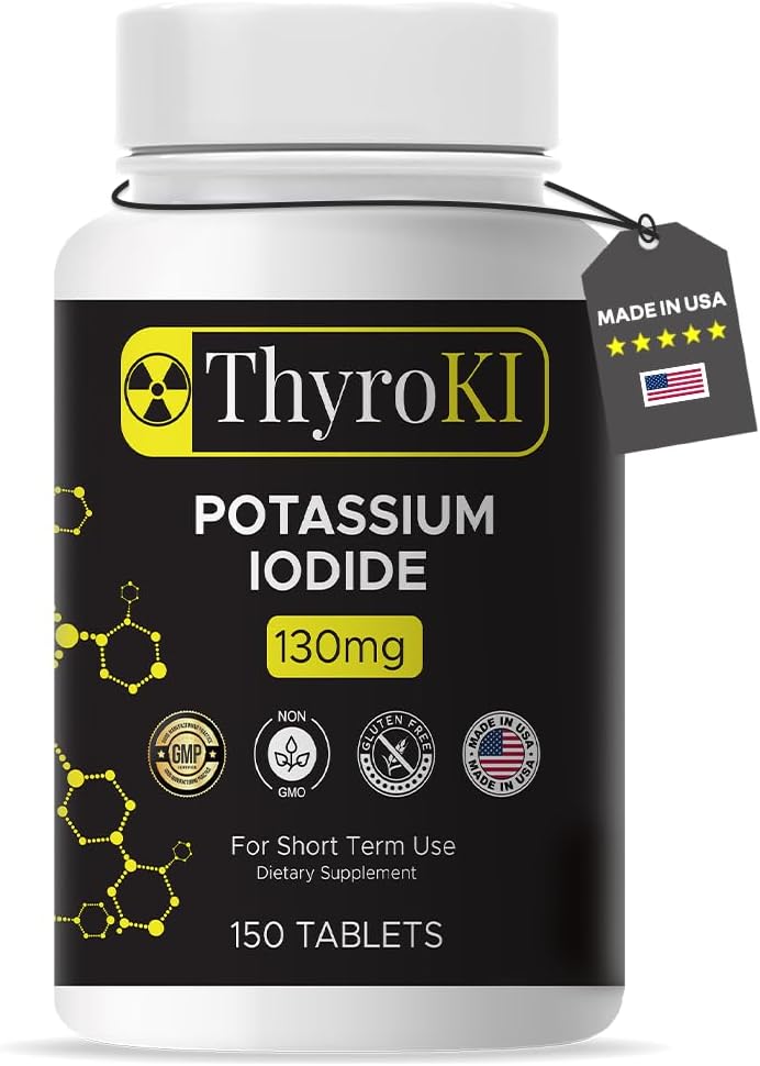 Premium Kaliumi Iodide Tabletit 130 mg ... Kilpirauhasen tuki ja hengitysteiden terveys... YODO Nacitene KI - pillerit... Nopeasti ratkaistava hätäelossaolo Jodi- täydennysosa...