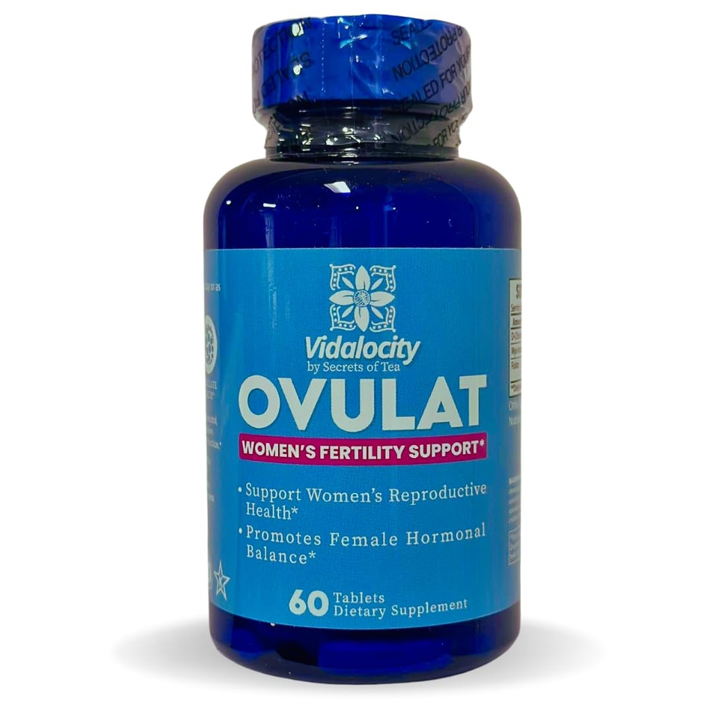 Hemligheter av Tea Vidalocity Women's Fertility Support - Natural Blend med D-Chiro-Inositol, Folate, Myo-Inositol - Hormonal Balance - 60 vegetariska kapslar