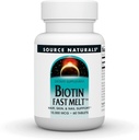 Source Naturals Biotin Fast Melt, Hiusten iho ja kynsien tuki*, 10 000 mg - 60 Fast Sulata tabletit