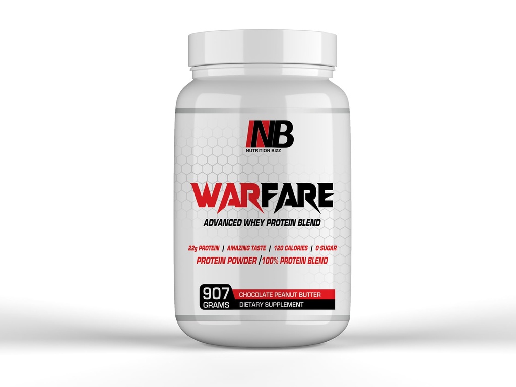 Warfare 2 lbs Advanced Whey Protein Blend 22g Protein per Tarjoilu Amazing Makuja (2 lbs, suklaa maapähkinävoi)