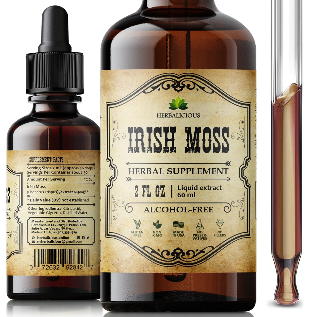 Irish Sea Moss Raw Organic Drops 