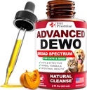 Natural Cat & Dog Intestinal Defense - Herbal Broad Spectrum Cleanser - hjälper till att ta bort parasiter och gifter - Liquid Medication Supplement för valpar och kattungar - UTI Support - Made in USA