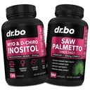 Myo-Inositol & D-Chiro Inositol Saw Palmetto - 40:1 Ratio Hormoni Balance naisten - Saw Palmetto naisten hiustenlähtö - lisäravinteet tukea kuukautiskierron & tukea naisten terveys