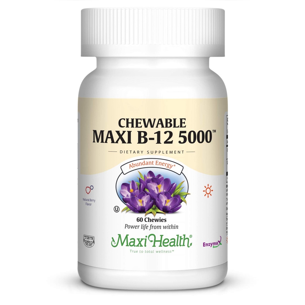 Pureskeltava Maxi B-12 5000 60 purutablettia