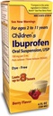 Taro Children's Ibuprofen Oral Suspensio 100 mg per 5 ml, 4 Fl Oz, Pain Reliever ja kuumeen reduktori ikäisille 2-11 vuotta, väriaineeton, Berry Flavor
